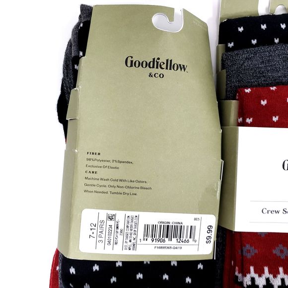 Lot of 2 Goodfellow & Co  Men's 3pk Crew Socks - Picture 3 of 6